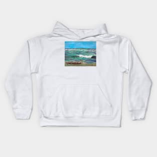 Impressionistic Ocean Painting Kids Hoodie